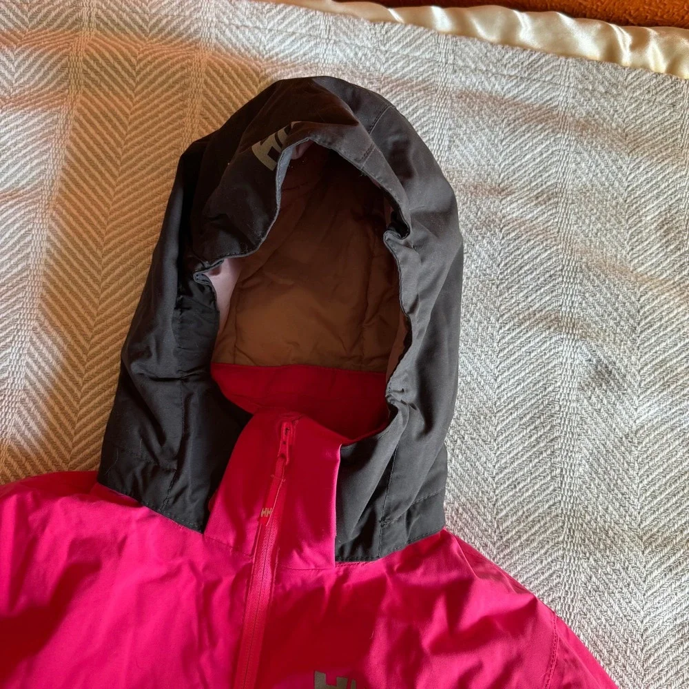 Helly Hansen‎ Jr Stella Jacket Girls 12 Pink Black Insulated Ski Coat NEW